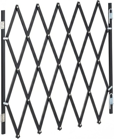 Relaxdays Hundeabsperrgitter aus Bambus in Schwarz, ausziehbar, B: 118 cm, H: 69 cm