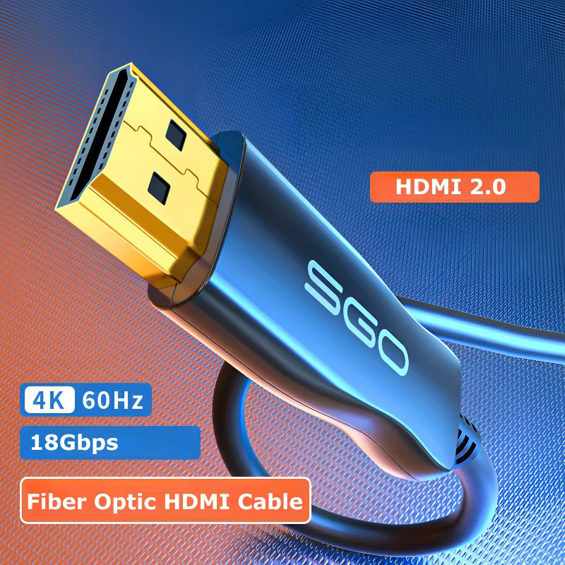 Fanakm HDMI 2.0 Glasfaser Kabel in Schwarz, 100m, 4K 60Hz, 18Gbps, unterstützt ARC, 3D und HDR für HD TV, Projektor und Monitor - Bild 2