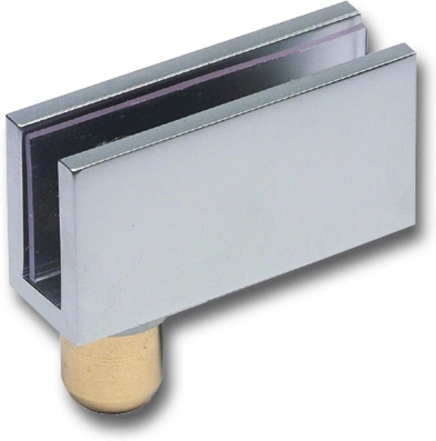 Fonsegrive Glastürscharnier Fz 4-6 für 4-6 mm Glas, Messing verchromt matt, 40 x 20 mm - Bild 1