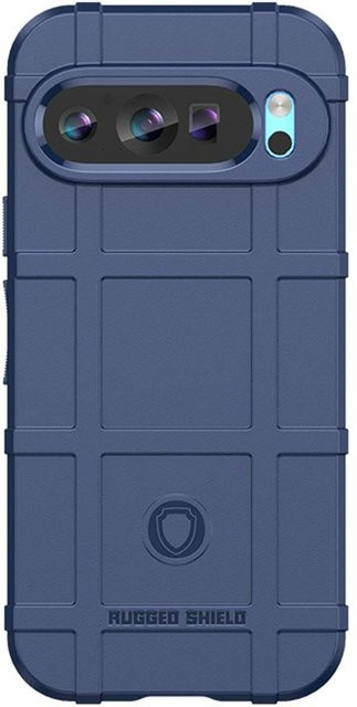 Stoßfeste Handyhülle mit Karomuster für Google Pixel 9, 8 Pro, 8a, 7, 7a, 6, 6a in Blau, Matte Hybride Schutz-Rückseite - Bild 1