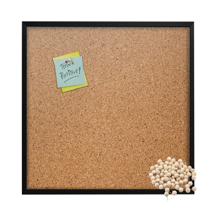 Tulup Korktafel Pinnwand mit schwarzem Rahmen, B/H: 50 x 50 cm - Bild 2