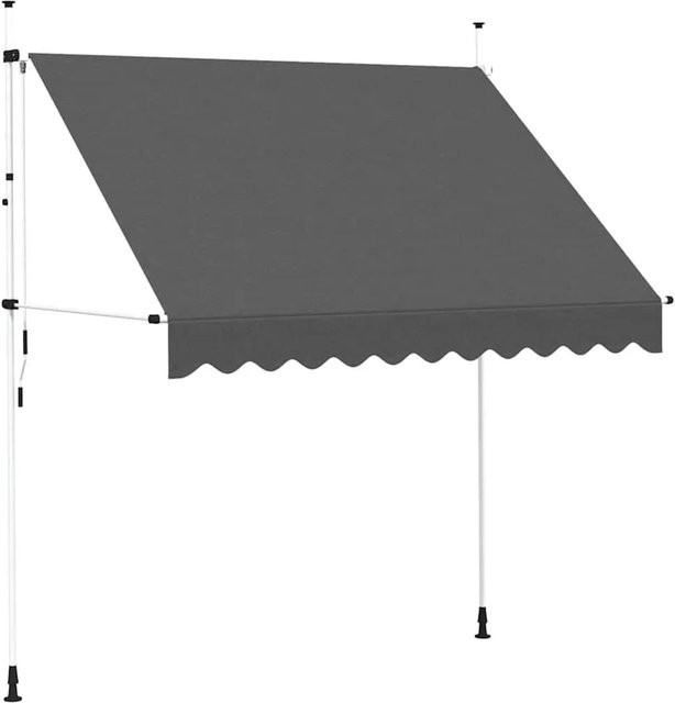 vidaXL Einziehbare Markise Handbetrieben, Farbe: Anthrazit, Breite: 250 cm - Bild 1