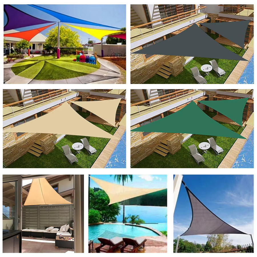 Wasserabweisendes Sonnensegel in Dreiecksform mit UV-Schutz für Garten, Terrasse und Außenbereich - Bild 6