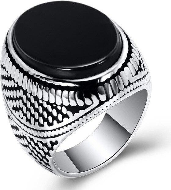 Ring Türkisperlenring, Silber, Zirkonia, Unisex, Vintage - Bild 1