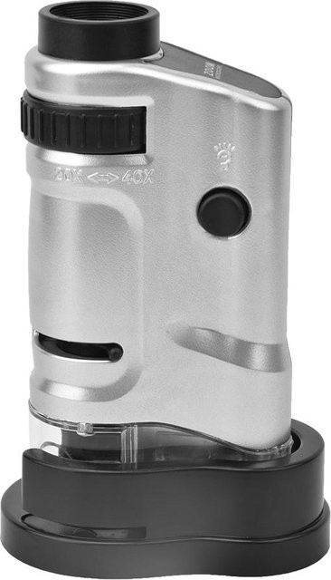 Mikroskop Lupe mit LED-Beleuchtung, silver - Bild 1