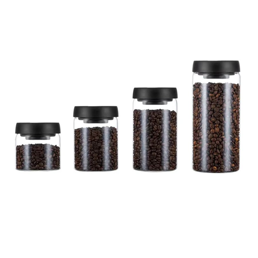 MYVIT Vakuumversiegelte Vorratsdose aus Glas in Transparent für Kaffeebohnen, Tee und Lebensmittel mit Luftextraktion und Feuchtigkeitsschutz, 0,5 l - Bild 7