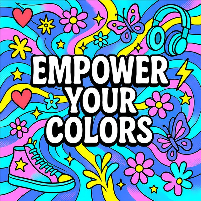 EMPOWER YOUR COLORS Graffiti-Malbuch, 24-seitig, 1-teiliges Set - Bild 1