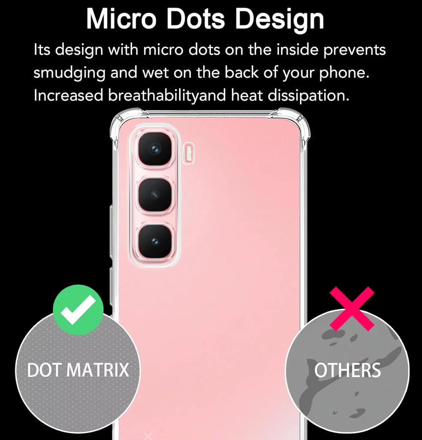 Transparente TPU Stoßfeste Schutzhülle für Infinix Hot 60 50 40 Pro 60i 60 Pro+ in Klar - Bild 5