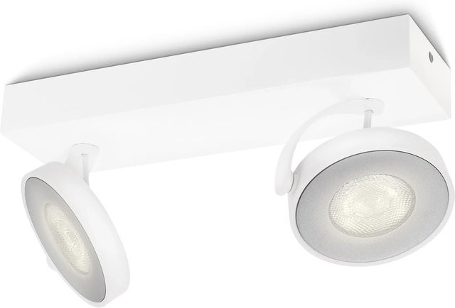 Philips Clockwork LED-Deckenstrahler 2er-Set Weiß Grau dimmbar und verstellbar 8W - Bild 1