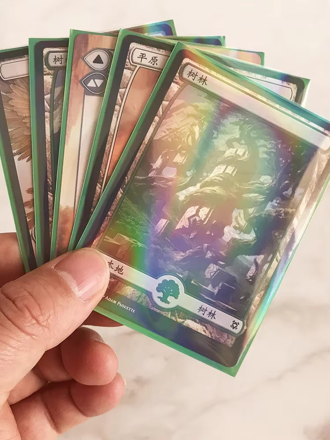 Regenbogen Karten Ärmeln, Sammelkarten Schutz, holographische Hülse, 100-teiliges Set - Bild 3