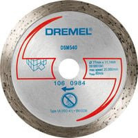 Dremel Diamant-Fliesentrennscheibe DSM20 in Silber für Fliesen, Ziegel, Marmor, Porzellan und Keramik - Bild 1