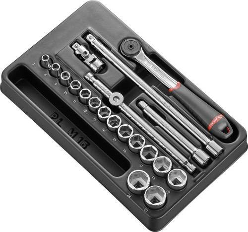 Facom Steckschlüssel-Adapter-Set 3/8 Zoll, 20-teilig, Silber, Mod. J161-36 - Bild 1