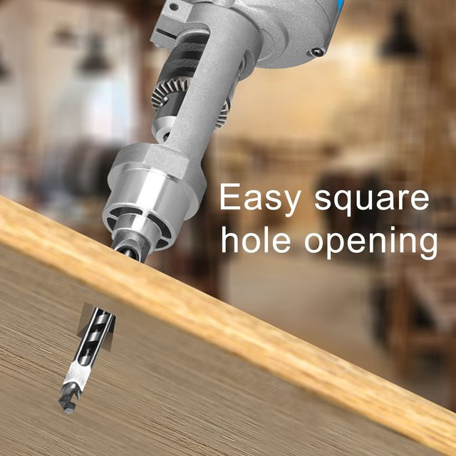 VGEBY Fixierhalterung für Quadratlochbohrer aus Aluminiumlegierung in Silber - Bild 1