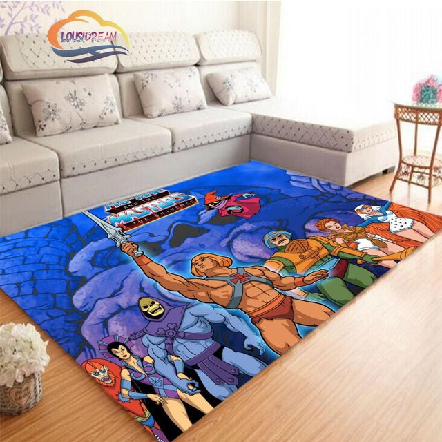 He-Man Cartoon Meister des Universums Plüschteppich mit 3D-Druck, rutschfest und waschbar, B/H: 90 x 60 cm, Multicolor - Bild 1