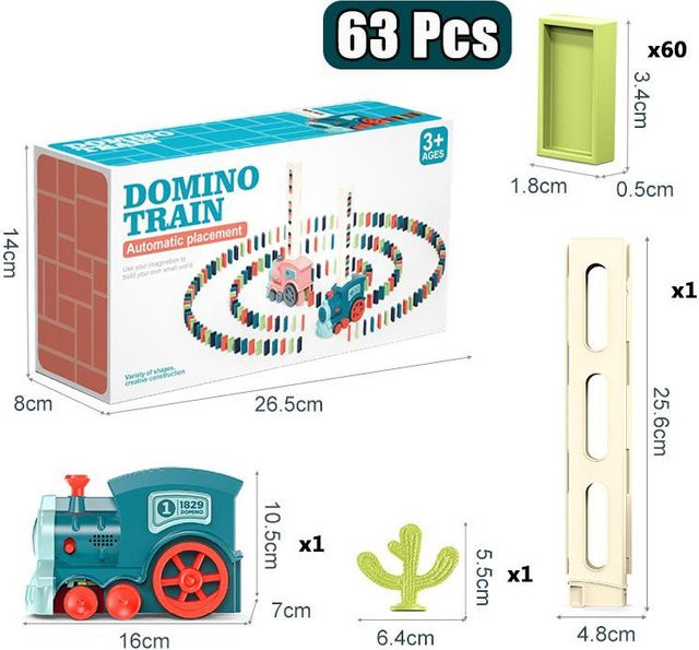 Linyi toy Domino Zug, elektrisch, bunt / mehrfarbig, ab 3 Jahre - Bild 1