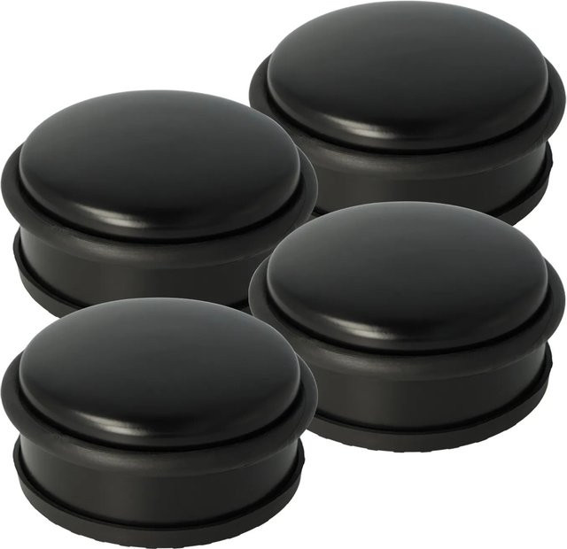 Westcott Türstopper aus Edelstahl in Schwarz, 4er-Set, modern und beschwert - Bild 1