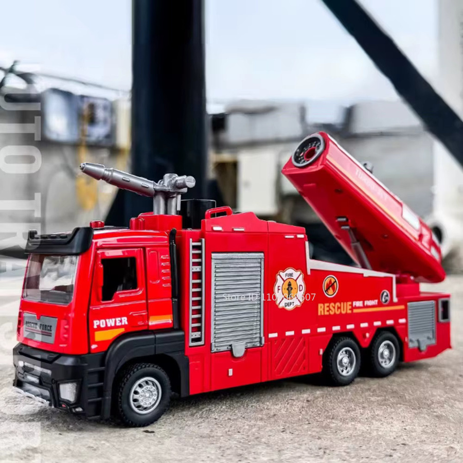 MINI AUTO Feuerwehrauto, Modell Spielzeug, 1:32, Metall, mit Licht und Sound - Bild 5
