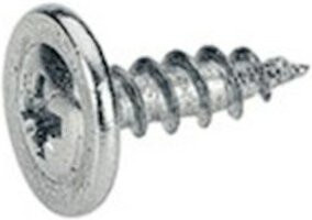 Hettich Blend Befestigungsschraube aus verzinktem Stahl in Silber, PZ-Kreuzschlitz, Durchmesser: 5 mm, Länge: 14 mm - Bild 1