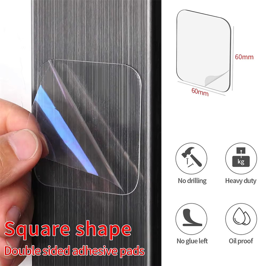 10 Stück TFAAI Doppelseitige Klebepads Transparent Quadratisch für DIY Handwerk und Haushalt - Bild 4