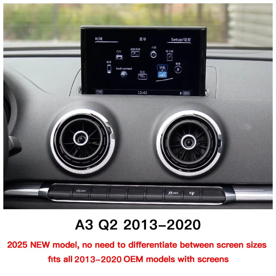 REEIIO Kabelloser CarPlay und Android Auto Adapter für Audi A3 Q2 8v (2013-2020) mit Mirror Link, AirPlay, Bluetooth und GPS-Navigation sowie Kamera-Unterstützung - Bild 5