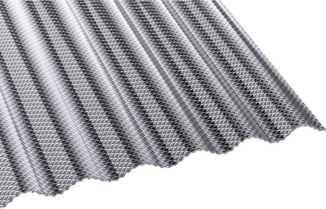 Tejemacro PC-Lichtwellplatte S76/18 aus Polycarbonat, Glasklar, B: 600 cm, H: 104,5 cm, Stärke: 2,8 mm - Bild 1