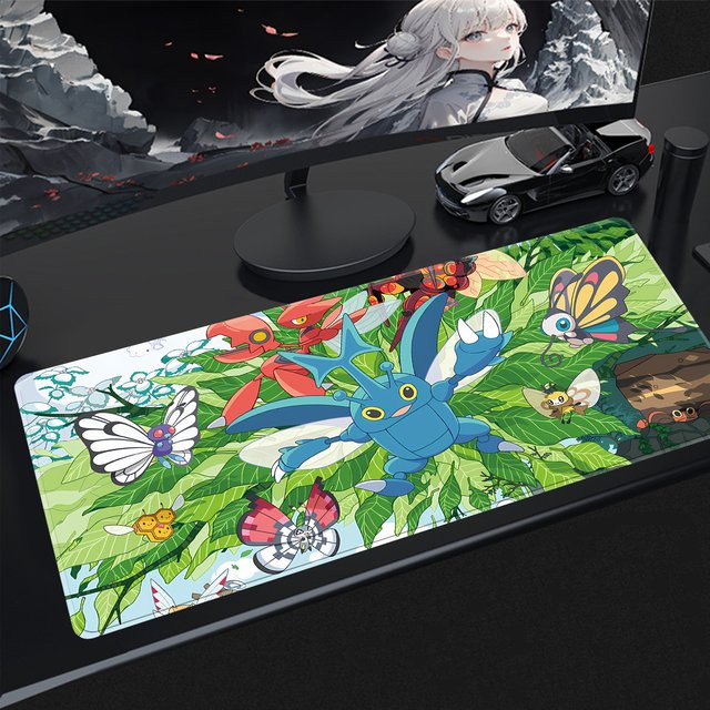 Bandai Kawaii Pokemon Butterfree Gaming-Mauspad, große rutschfeste Desktop-Matte in Multicolour - Bild 1