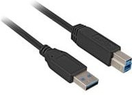 Sharkoon USB 3.2 Gen 1 Kabel USB-A auf USB-B in Schwarz - Bild 1