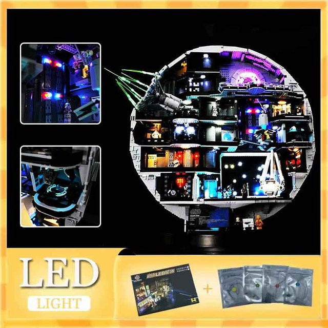 LED Beleuchtungsset für LEGO 75419 Todesstern in Schwarz - Bild 1