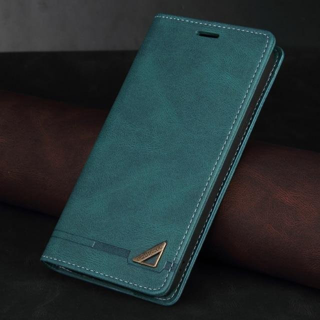 Xiaomi Flip Schutzhülle aus PU Leder mit Kartensteckplatz für Redmi Note und Poco Modelle in Grün - Bild 1