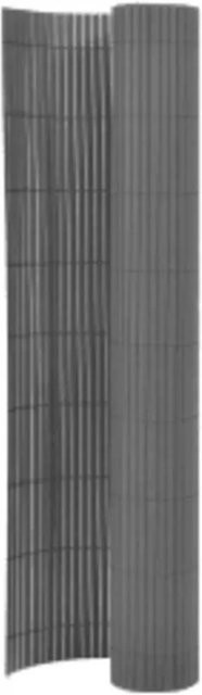vidaXL Gartenzaun doppelseitig aus PVC in Grau, H: 110 cm, B: 300 cm - Bild 1