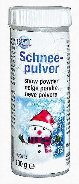 CREARTEC Schneepulver in Weiß für winterliche und weihnachtliche Dekorationen - Bild 1