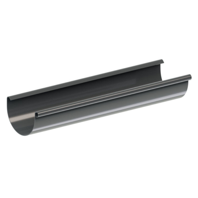 Halbrunde PVC Dachrinne von Blachotrapez GmbH Ø 75 mm in Anthrazit, Braun oder Grau - Bild 1
