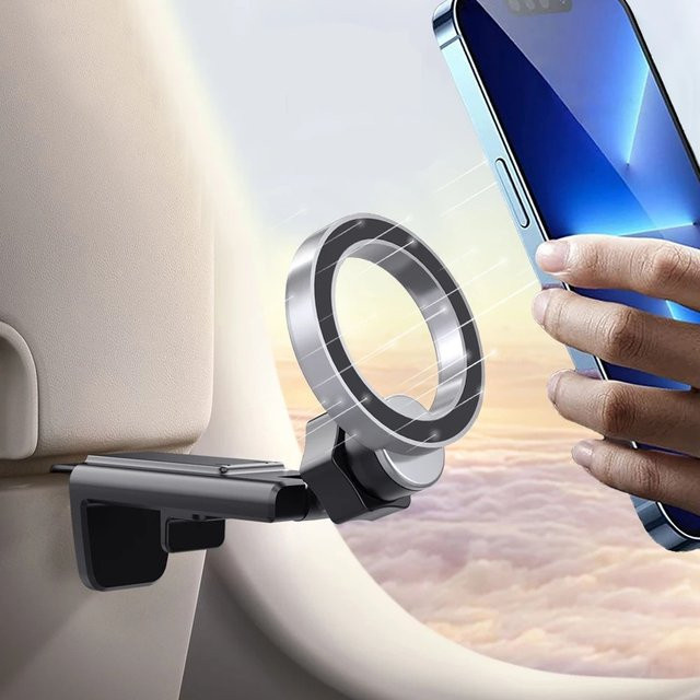 Magnetische Flugzeug-Handyhalterung für iPhone in Schwarz - Bild 1