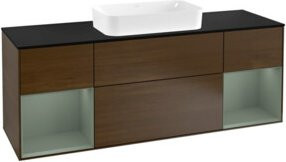 V&B Finion Waschtischunterschrank mit LED-Wandbeleuchtung, Breite: 160 cm, lackiert - Bild 1