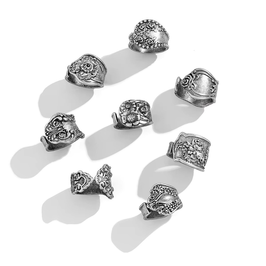 Ingemark Ringe, Silber Farbe, verstellbar, Blume, Damen - Bild 2