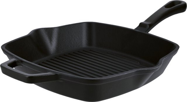 SILVERCREST Premium-Gusseisenpfanne Grillpfanne, Schwarz, emailliert - Bild 1