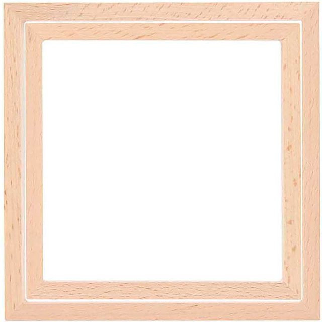 Rico Design Dekorahmen quadratisch aus Holz B/H: 14,5 x 14,5 cm - Bild 1