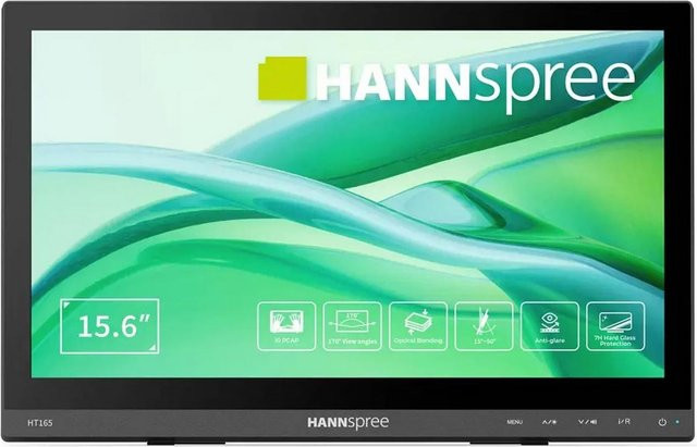 Hannspree HT165HPB 15,6 Zoll Full HD Monitor in Schwarz mit HDMI und USB-Anschluss - Bild 1