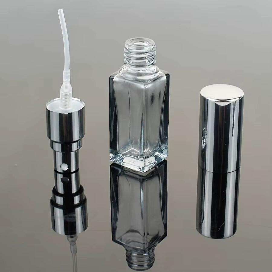 MUB Parfüm-Sprühflasche, 10 Stück, 10 ml, transparent, quadratisch - Bild 2