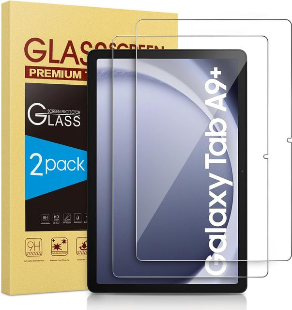 2 Stück Samsung Galaxy Tab A9 Plus 11'' 2023 SM-X210/X215 Displayschutz aus 9H gehärtetem Glas, transparent - Bild 1