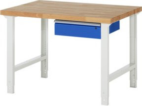 Rau Werkbank 7001A1 höhenverstellbar mit 1 Schublade, B/T/H: 125,0 x 90,0 x 79,0-114,0 cm - Bild 1
