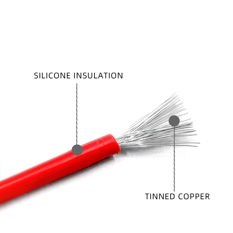 Hochtemperaturbeständiger Kupferdraht mit weicher Silikonkautschuk-Isolierung in Orange, 14 AWG, UL3135, flexibles Kabel für elektronische Beleuchtung - Bild 2