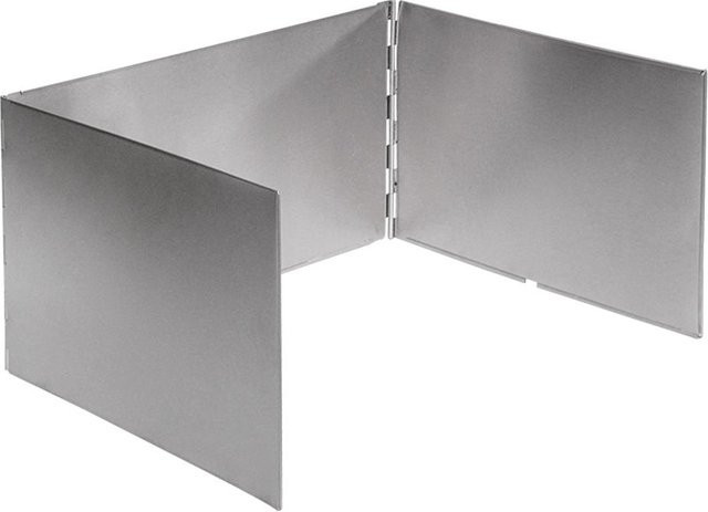 TOMTOP JMS Windschutzscheibe für Outdoor-Herde aus Edelstahl in Silber, zusammenklappbarer Camping-Windschutz - Bild 1
