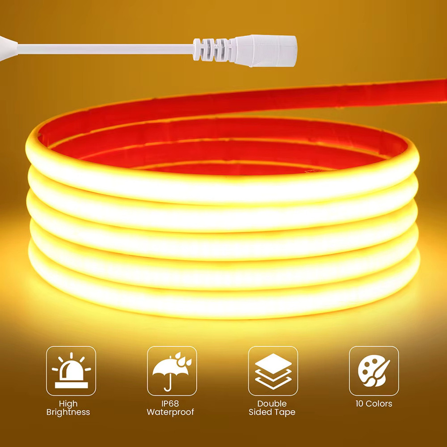 RAZEND COB LED Neon Streifen Licht IP68 wasserdicht mit DC Stecker, flexibles Silikon Rohr Band mit 320 LEDs, 12V, RA90 - Bild 3