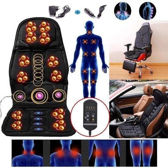 CAR SHOW Massagekissen für Nacken und Rücken aus Polyester und Schwamm, weich und ergonomisch geformt, Unisex - Bild 5