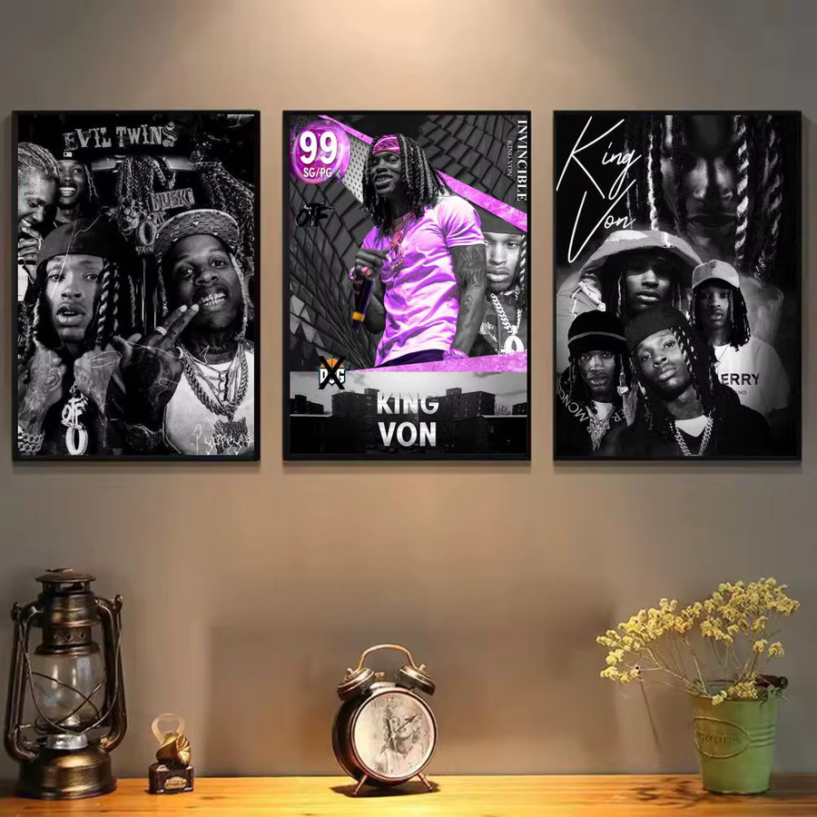 K-King Rapper HD-Kunstposter, selbstklebend und wasserfest, ästhetische Wanddekoration für dein Zuhause, Wohnzimmer oder Bar, B: 20 cm, H: 15 cm - Bild 5