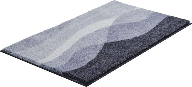 Rutschfeste Badematte Berge in Anthrazit aus 100% Polyacryl für Fußbodenheizung geeignet - Bild 1
