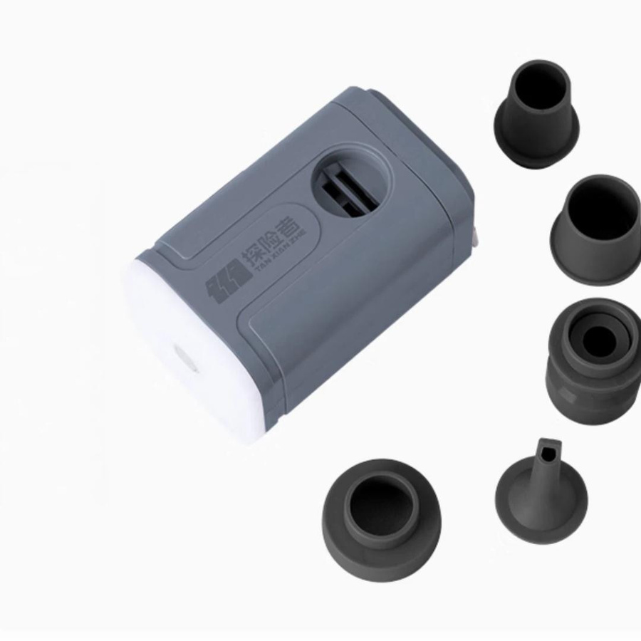 TANXIANZHE Explorer Multifunktions-Luftmatratzenpumpe, tragbare batteriebetriebene Pumpe für Camping und Outdoor, grau - Bild 5