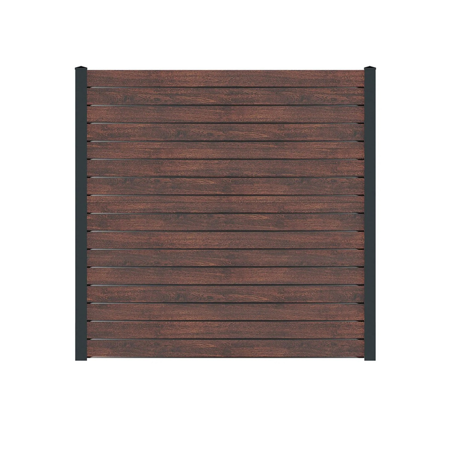 Vidual Sichtschutzzaun Pure 100 Rhombus zum Aufdübeln in Darkoak, Höhe: 175 cm, Breite: 1422 cm - Bild 2