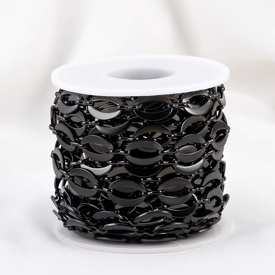 MINGXUAN Halskette Edelstahl, schwarze Beschichtung, 1 Meter, Unisex - Bild 4